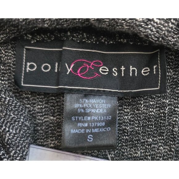 Sleeveless Gray Knit Turtleneck Midi Dress By Polly & Esther - Small - Picture 3 of 4